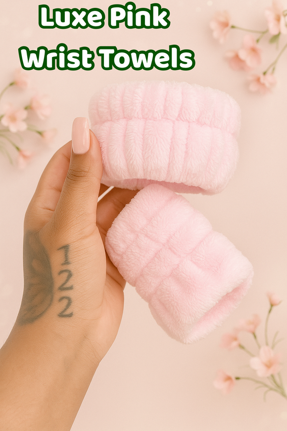 Luxe Pink Wrist Towels